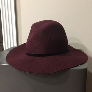 Burgundy hat from Zara